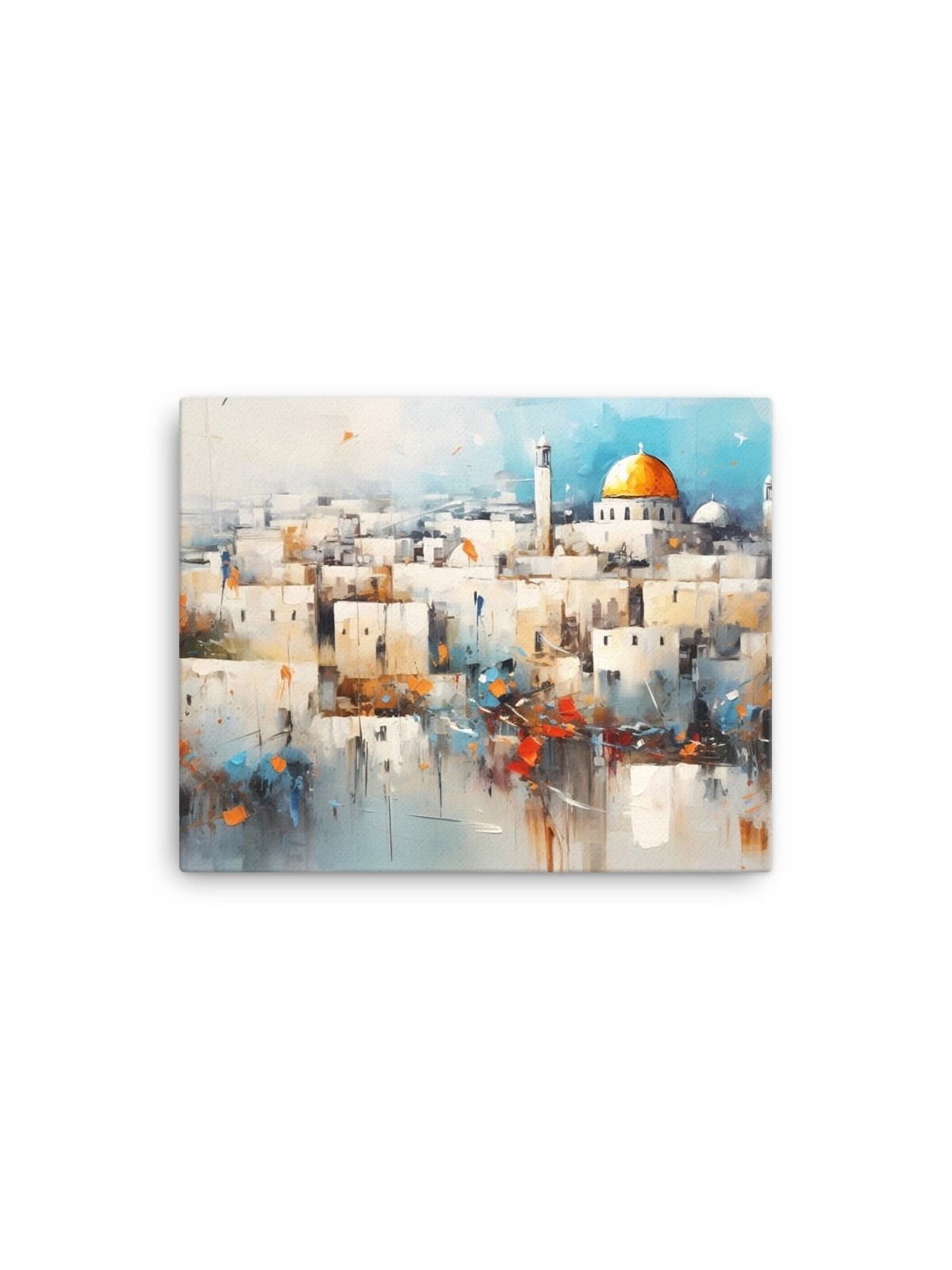 מבט על ירושלים הדפס על קנבס